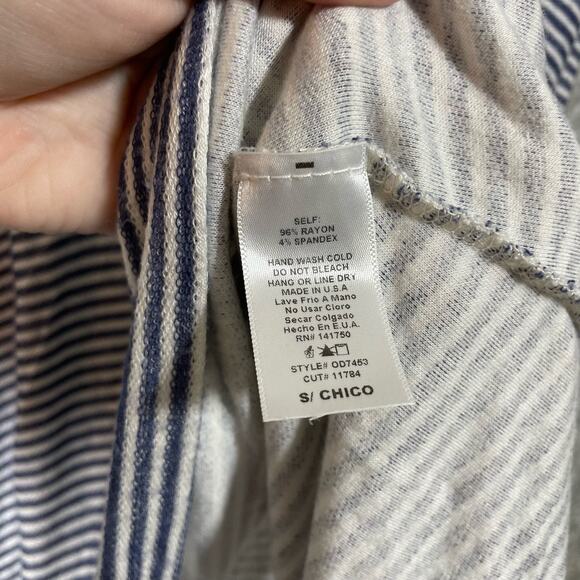 Orange Creek Women's Gray Striped Lace Trim Boho Dress - Size Small - Western - Picture 5 of 6